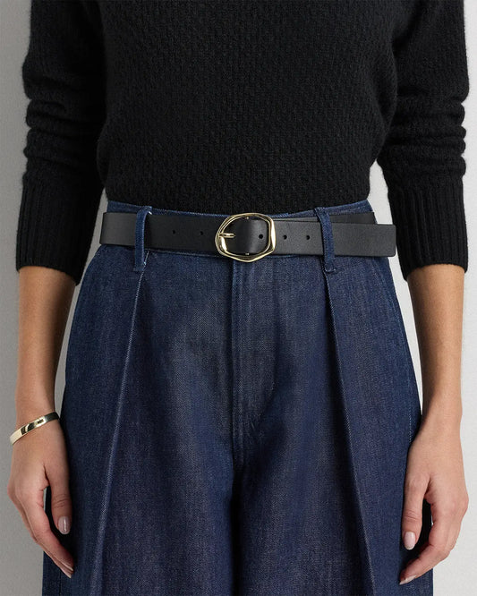 Zoe Sculptural European Leather Belt - US 8630
