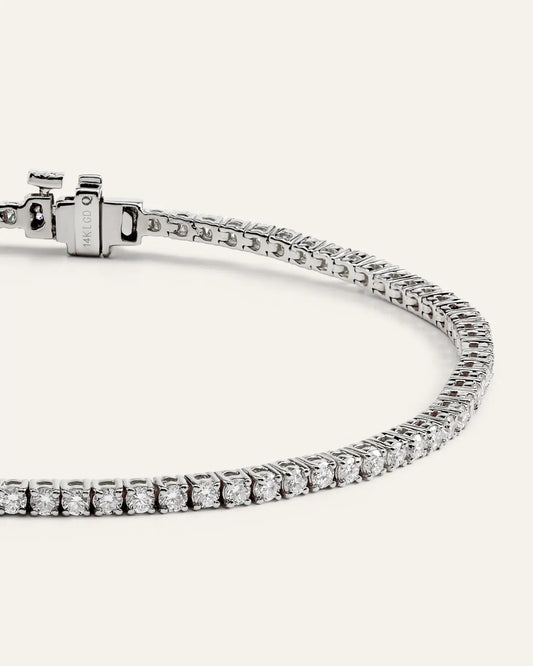 14K Gold Lab Grown Diamond Tennis Bracelet - 2ctw - US 7891