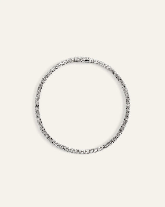 14K Gold Natural Diamond Tennis Bracelet - 3ctw - US 1497