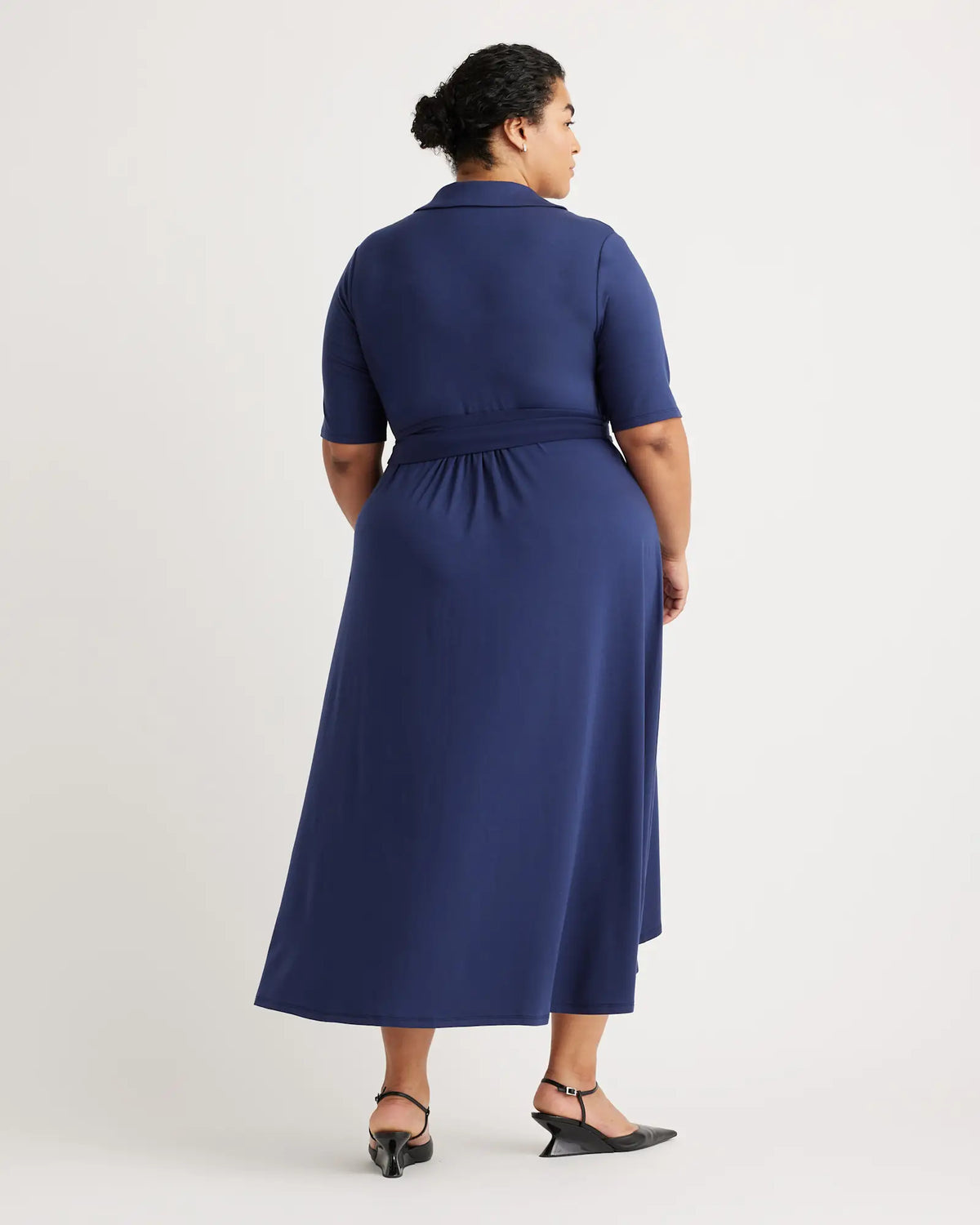 Tencel Jersey Midi Wrap Dress - US 1011