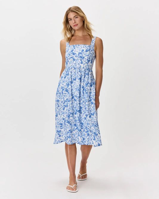 100% European Linen Fit & Flare Midi Dress - US 8442