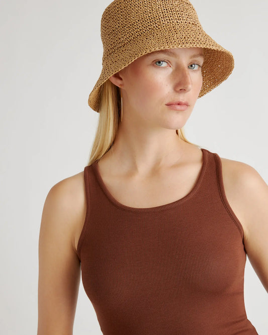 Tencel Rib Knit Sleeveless Dress - US 2274