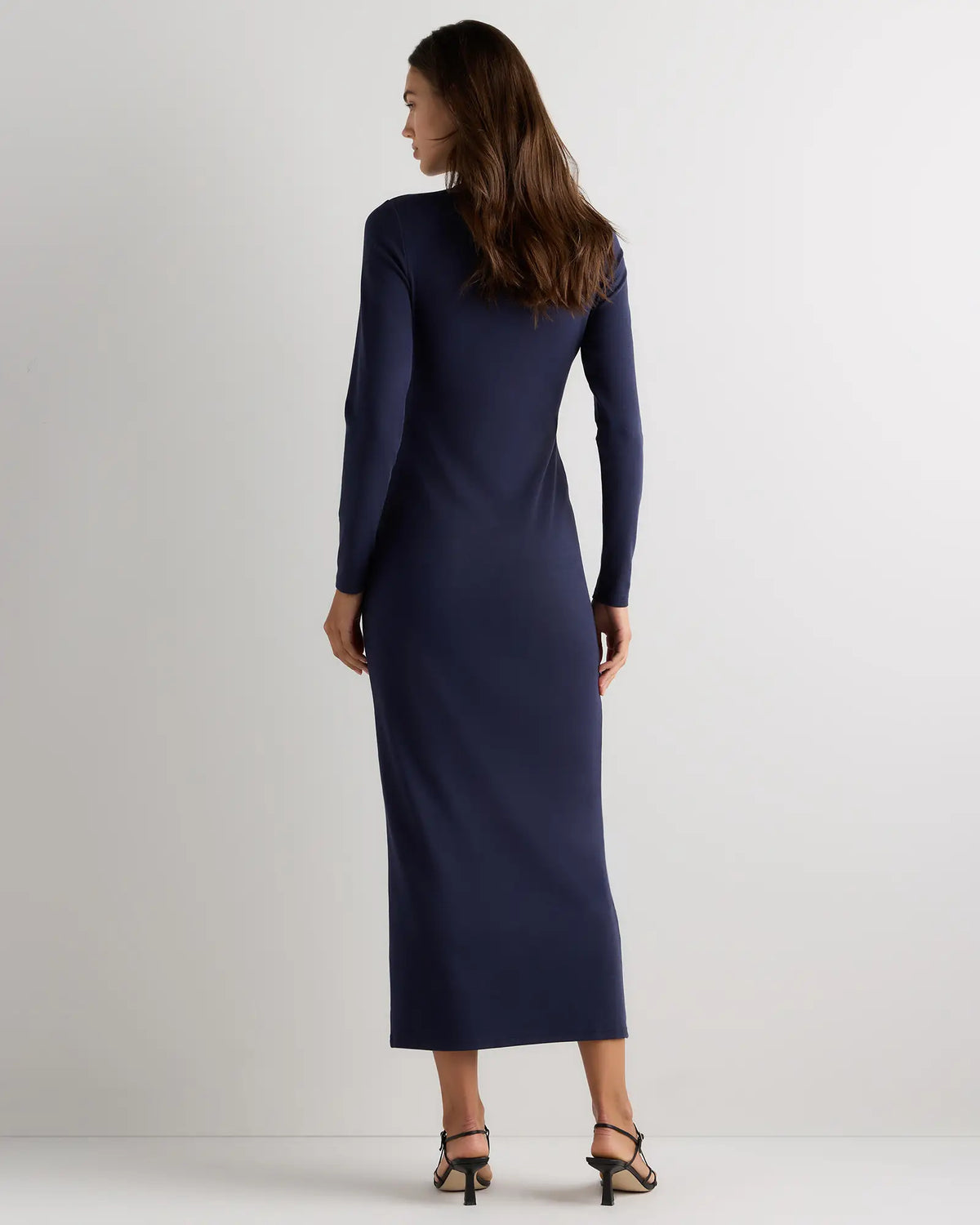 Tencel Modal Knit Long Sleeve Maxi Dress - US 2697