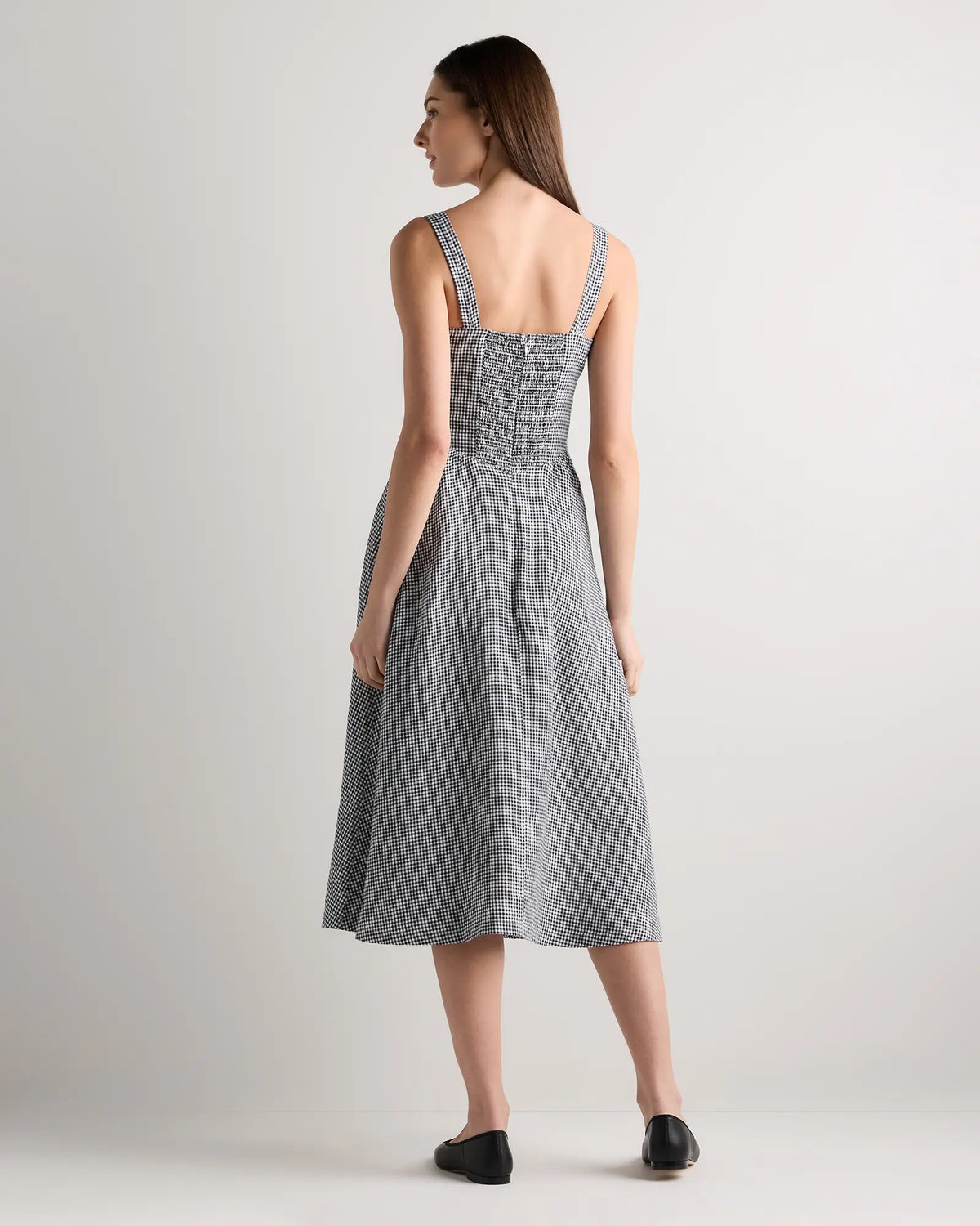 100% European Linen Corset Midi Dress - US 9411