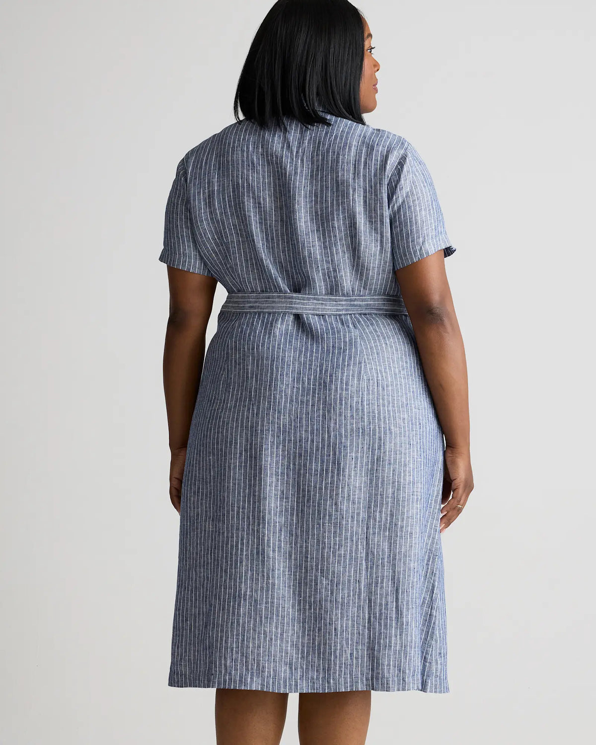 100% European Linen Button Front Dress - US 5124