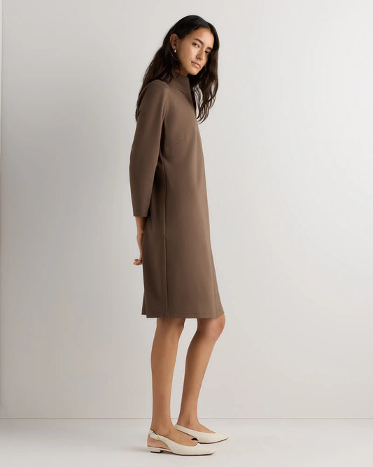 Ultra-Stretch Ponte Split Neck Mini Dress - US 5464