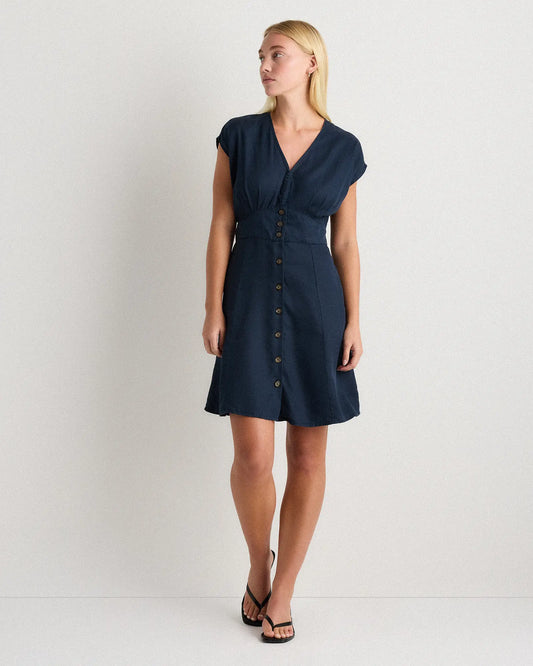 Vintage Wash Tencel Button Front Dress - US 0231