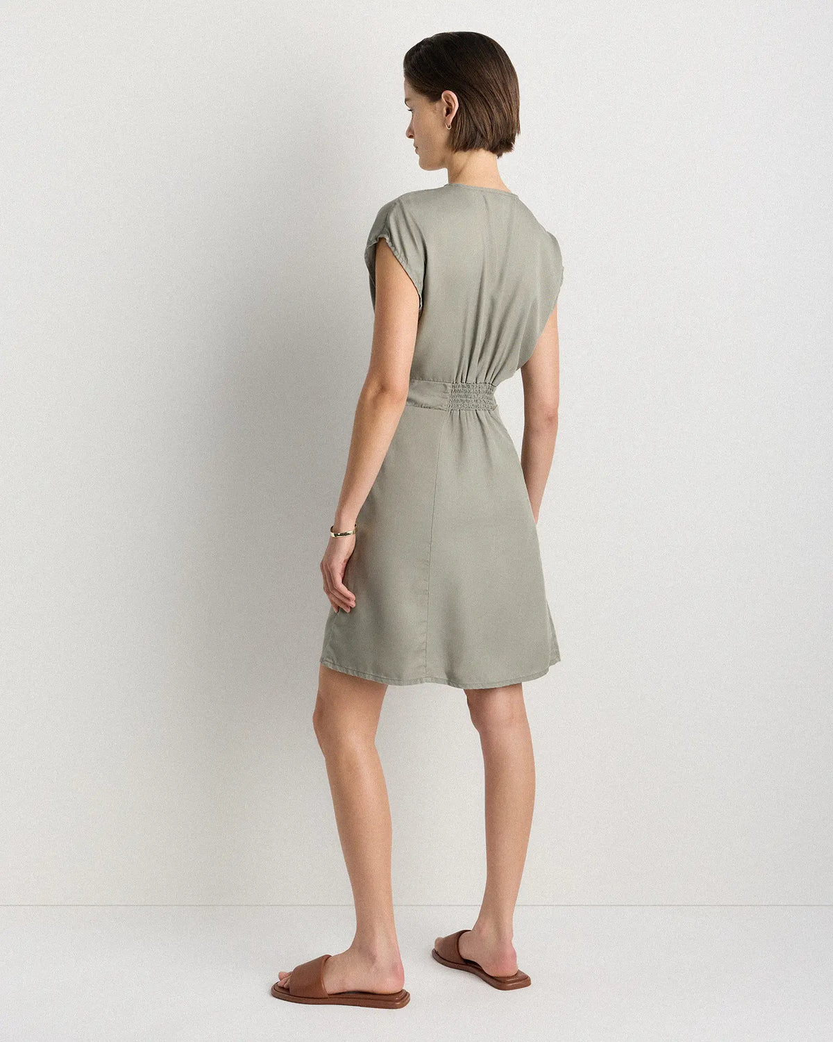 Vintage Wash Tencel Button Front Dress - US 7002