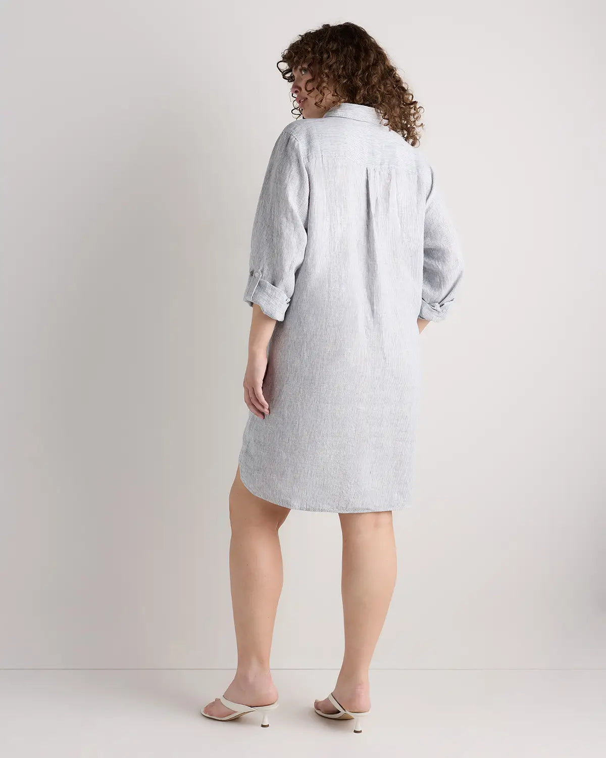 100% European Linen Shirt Dress - US 0917