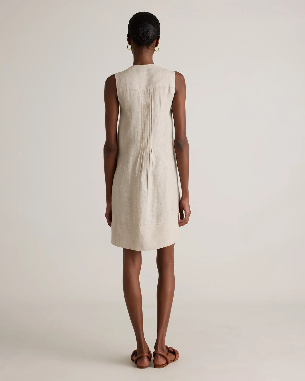 100% European Linen Sleeveless Swing Dress - US 5316