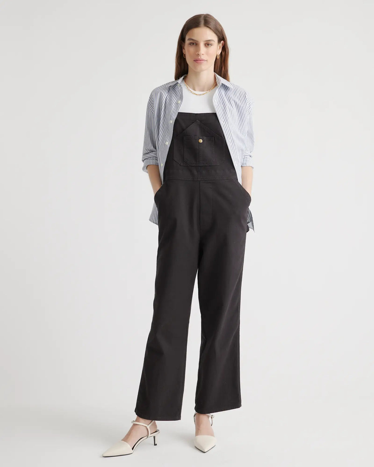 Organic Stretch Cotton Twill Relaxed Overalls - US 3978