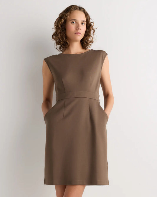 Ultra-Stretch Ponte Cap Sleeve Dress - US 8355