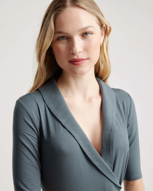 Tencel Jersey Midi Wrap Dress - US 4601