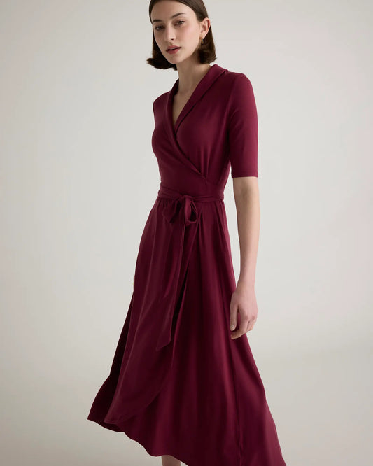 Tencel Jersey Midi Wrap Dress - US 0189
