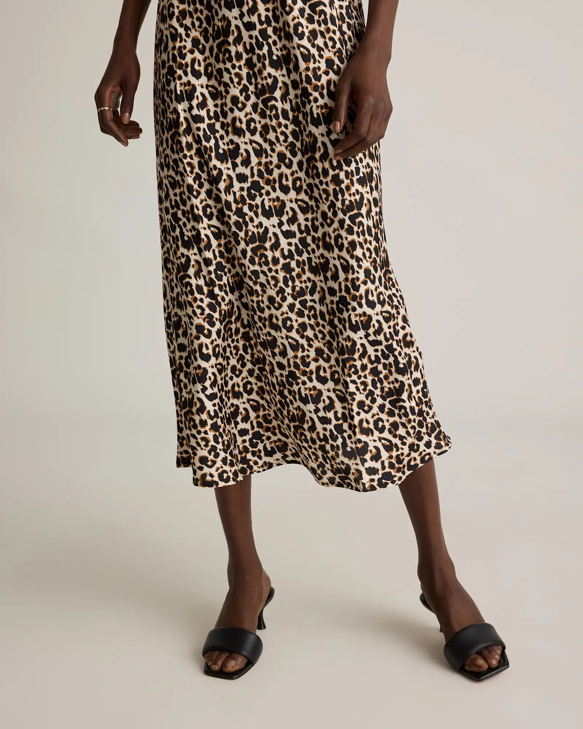Washable Stretch Silk Tank Midi Dress - US 6444