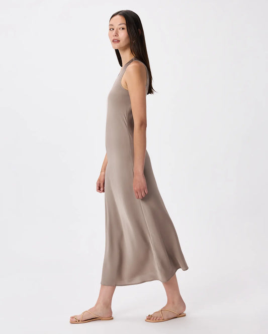 Washable Stretch Silk Tank Midi Dress - US 8673