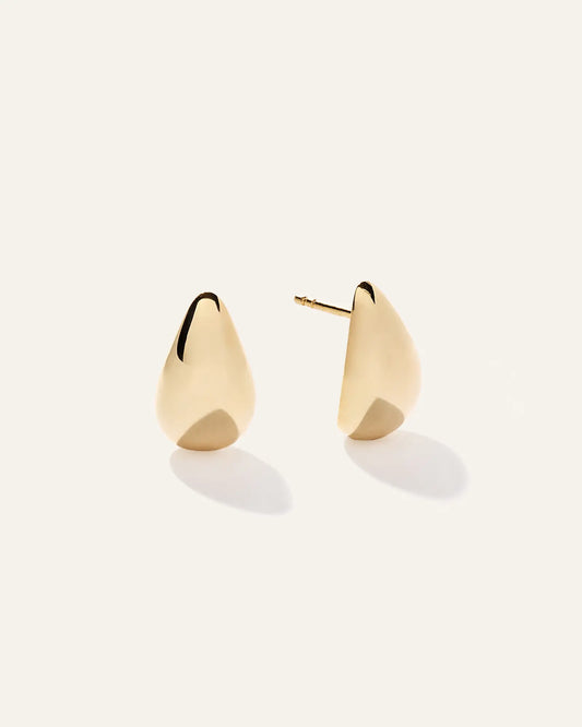 14K Gold Small Teardrop Earrings - US 6756