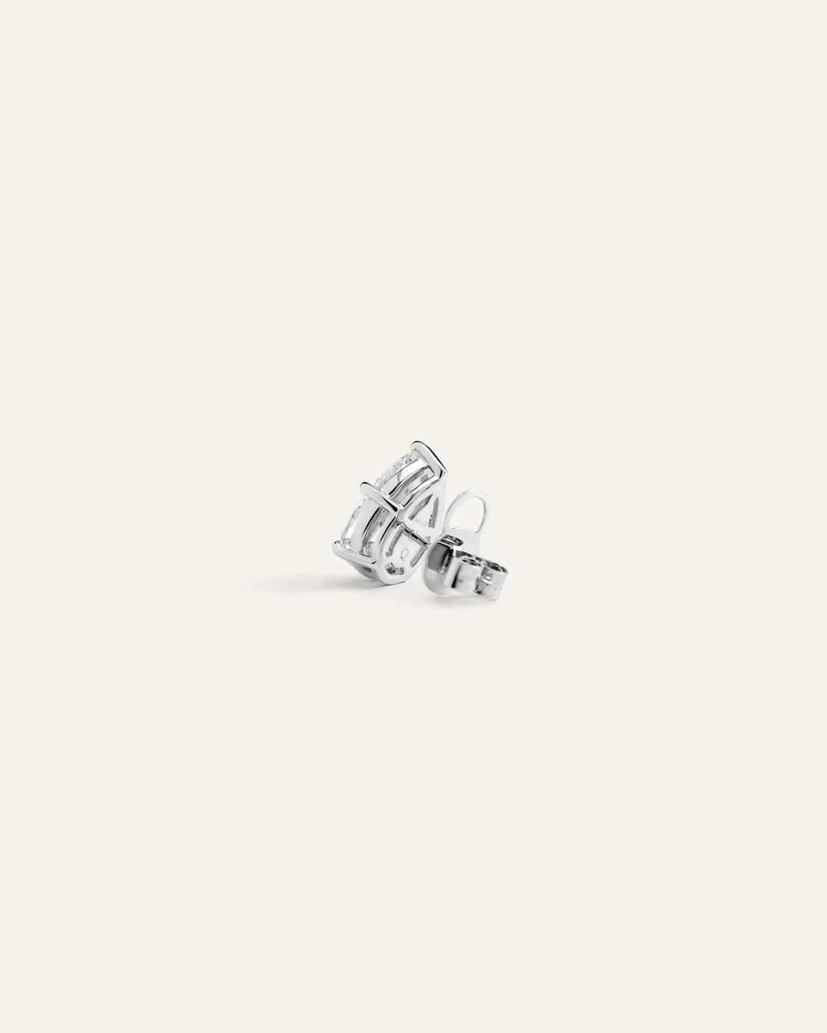 14K Gold Lab Grown Diamond Statement Pear Studs - 6ctw - US 7770