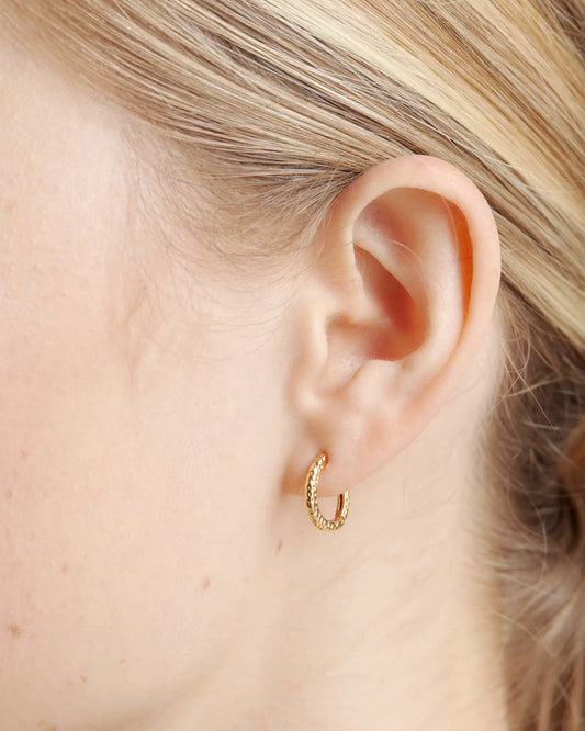 Hammered Nina Small Hoops - US 8609