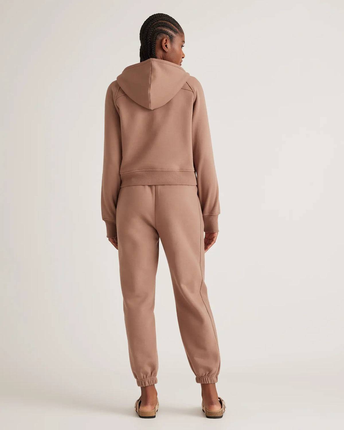 Organic Heavyweight Fleece Cropped Half Zip Hoodie - US 9320