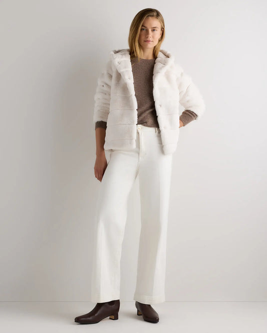 Hooded Faux Fur Jacket - US 4779
