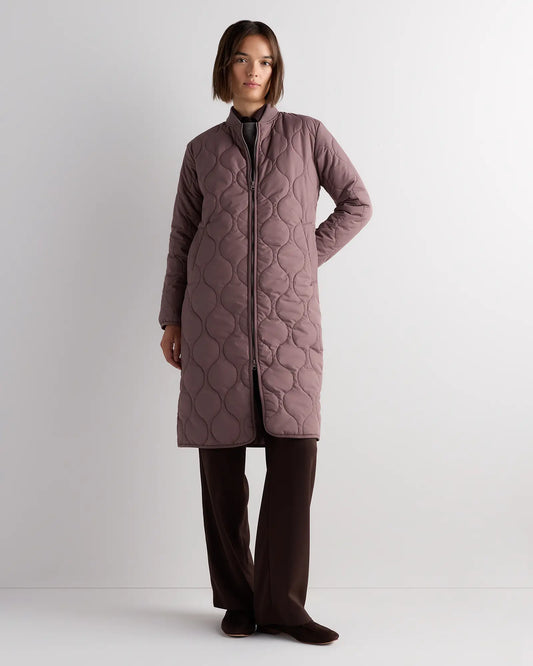 Featherless Quilted Puffer Long Coat - US 8609