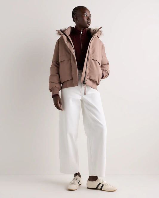 Responsible Down Hooded Short Parka - US 6306