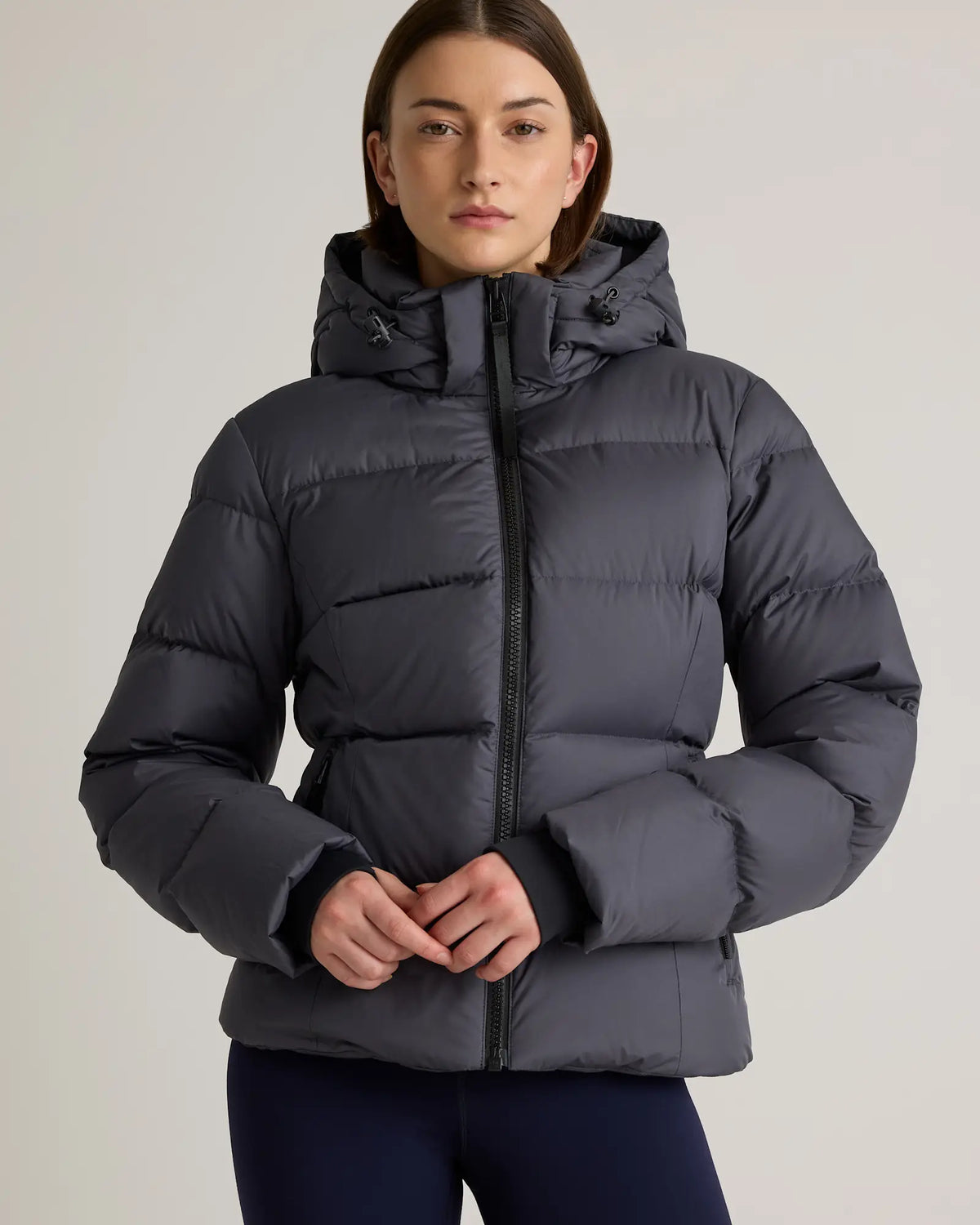 Responsible Down Cinch Waist Puffer Jacket - US 9696