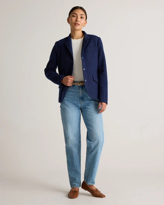 Italian Wool Stand Collar Blazer - US 8134
