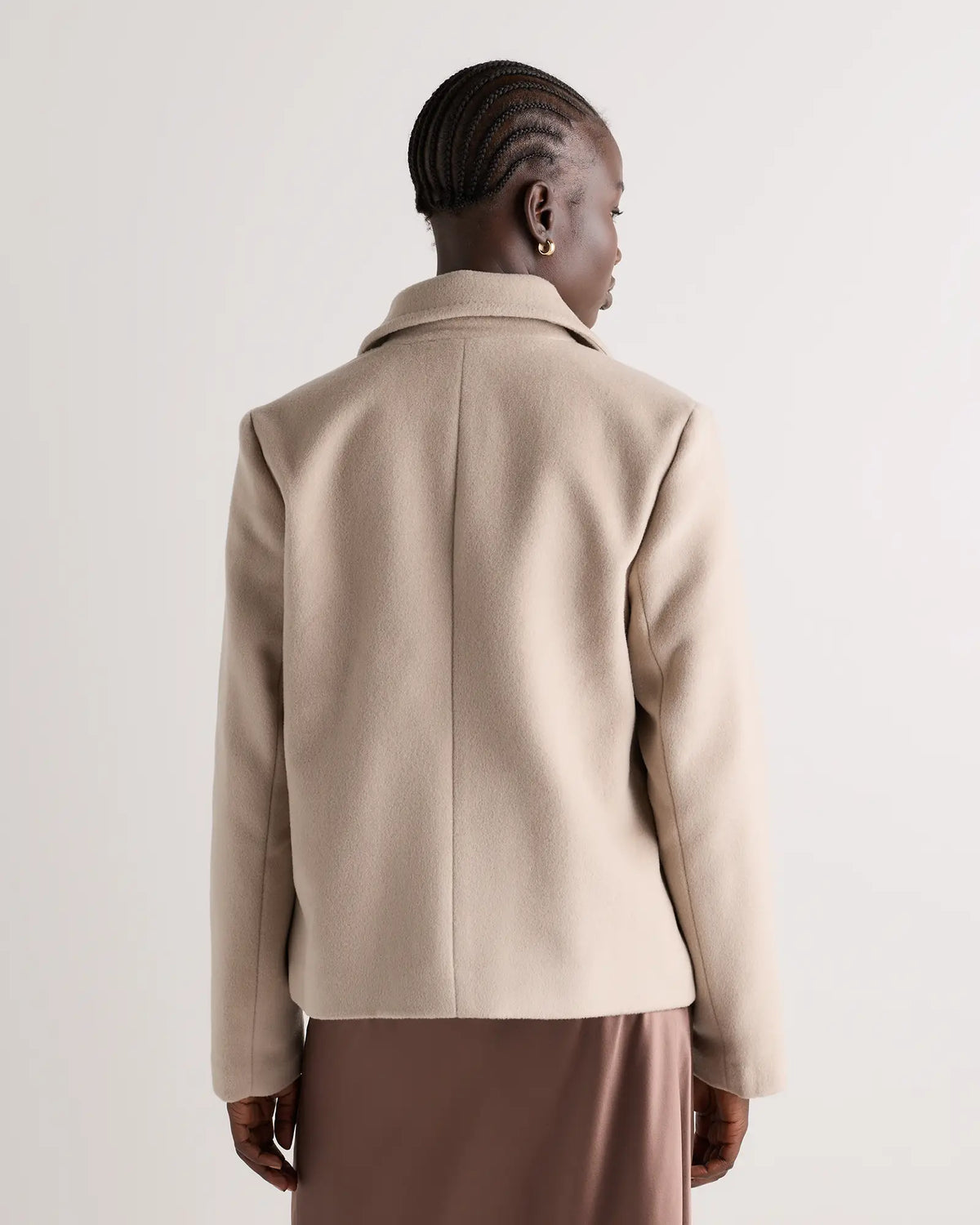 Wool Cashmere Short Coat - US 7212