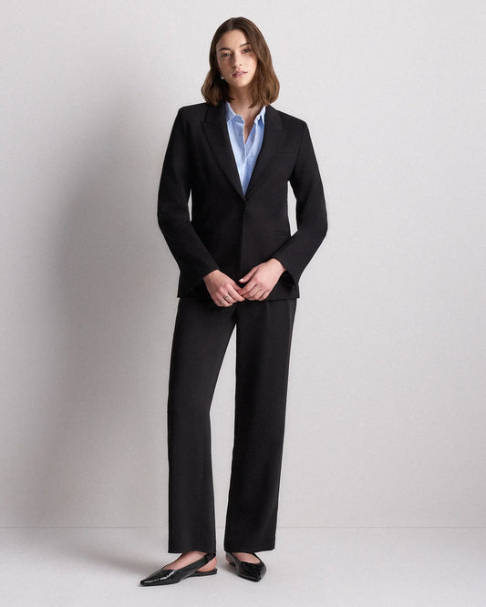 Ultra-Stretch Ponte Single-Breasted Blazer - US 7966