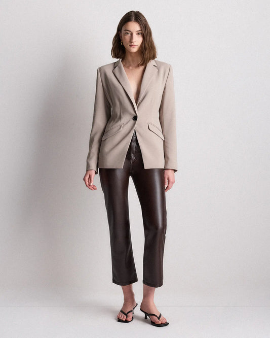 Stretch Crepe Cinched Waist Blazer - US 5484