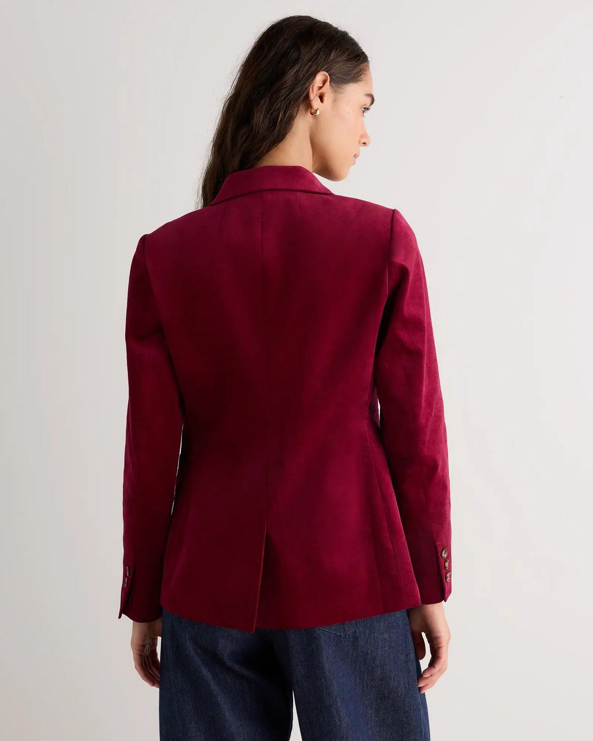 Stretch Velvet Structured Blazer - US 8390
