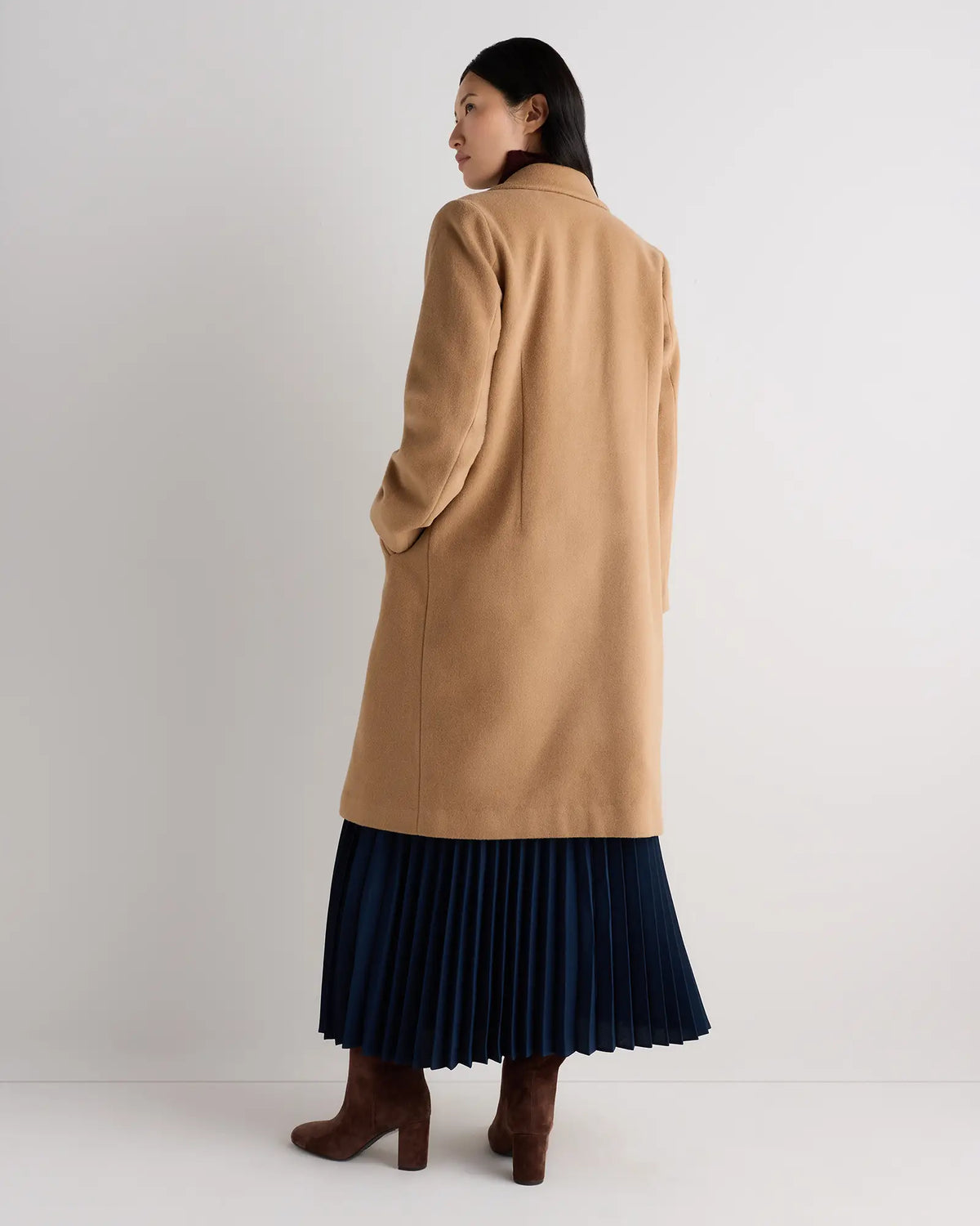 Wool Cashmere Classic Single-Breasted Coat - US 7975