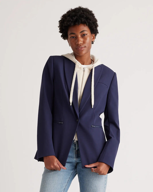 100% Mongolian Cashmere Hoodie Blazer Insert - US 0703