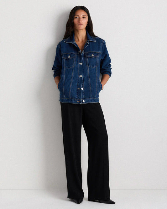 100% Organic Cotton Oversized Denim Jacket - US 4620