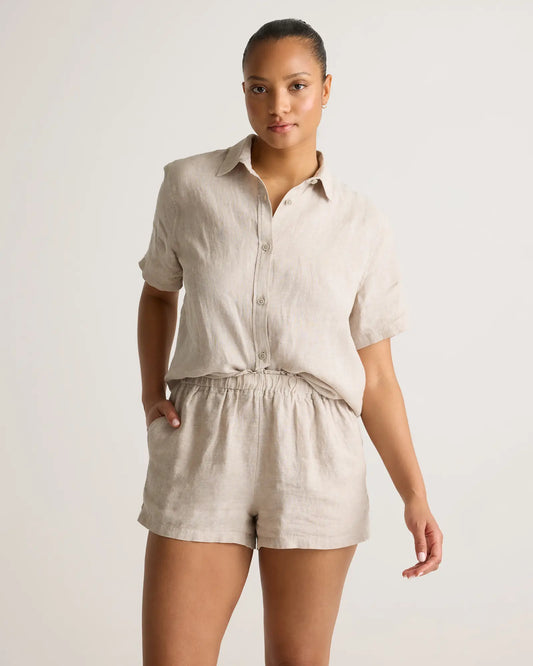 100% European Linen Shorts Pajama Set - US 0516