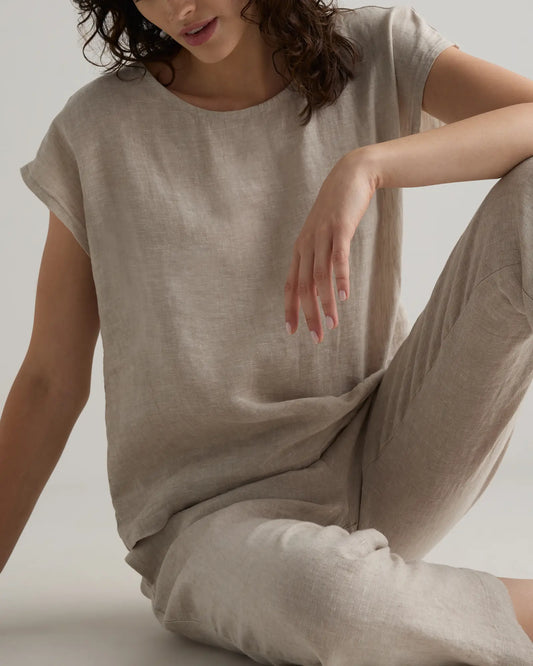 100% European Linen Pajama Set - US 7407