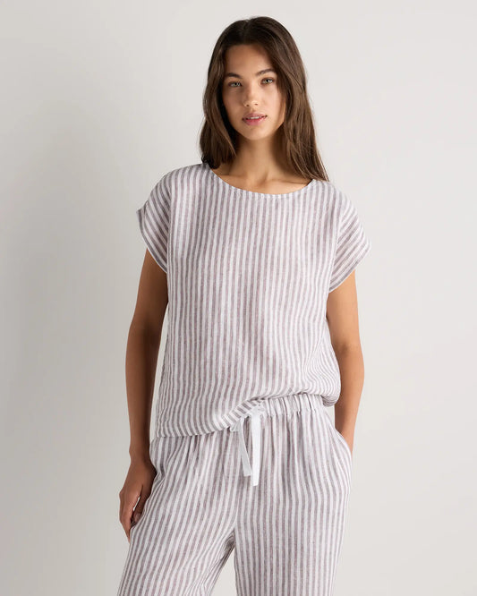 100% European Linen Pajama Set - US 4052