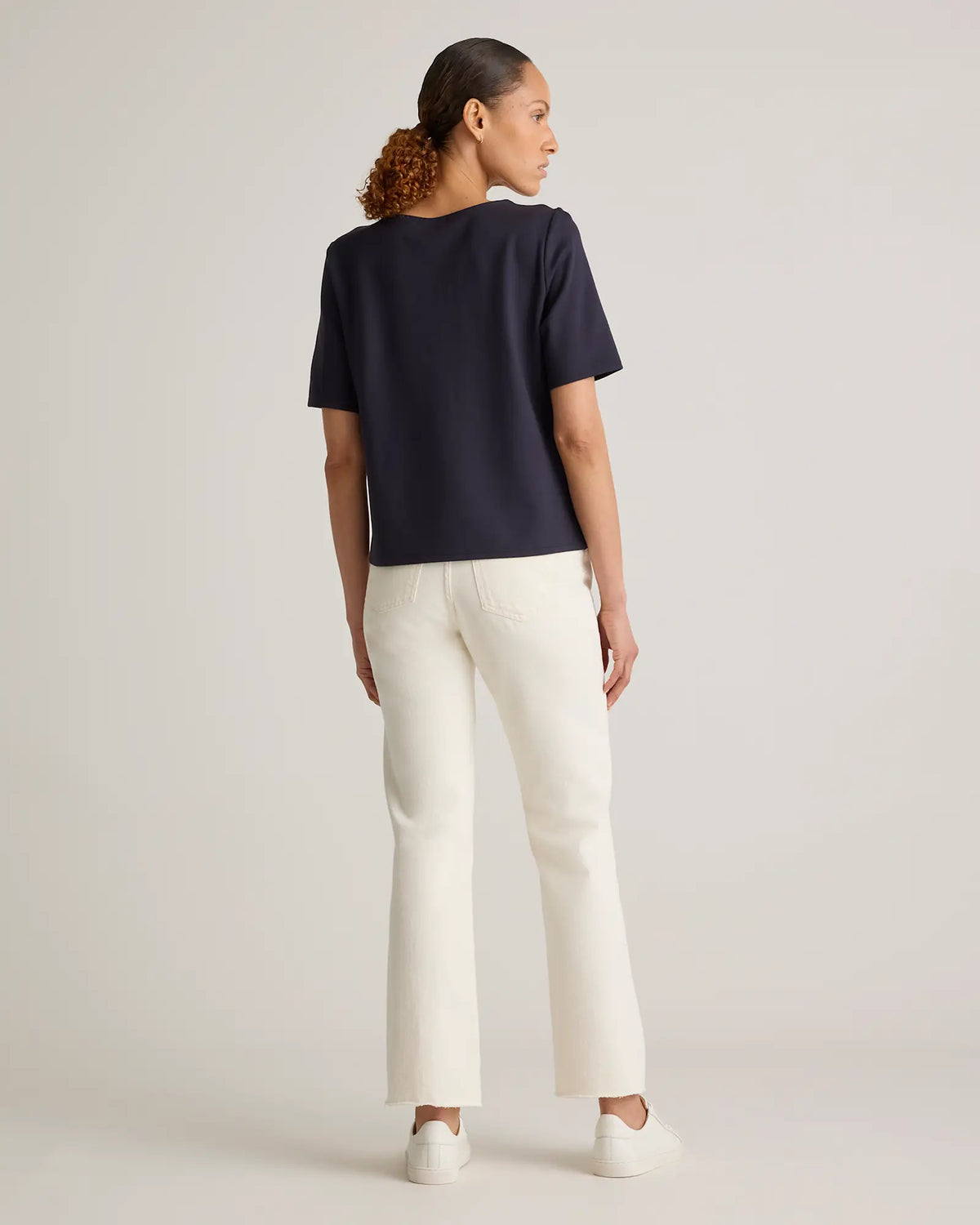 Ultra-Stretch Ponte Short Sleeve Top - US 3739