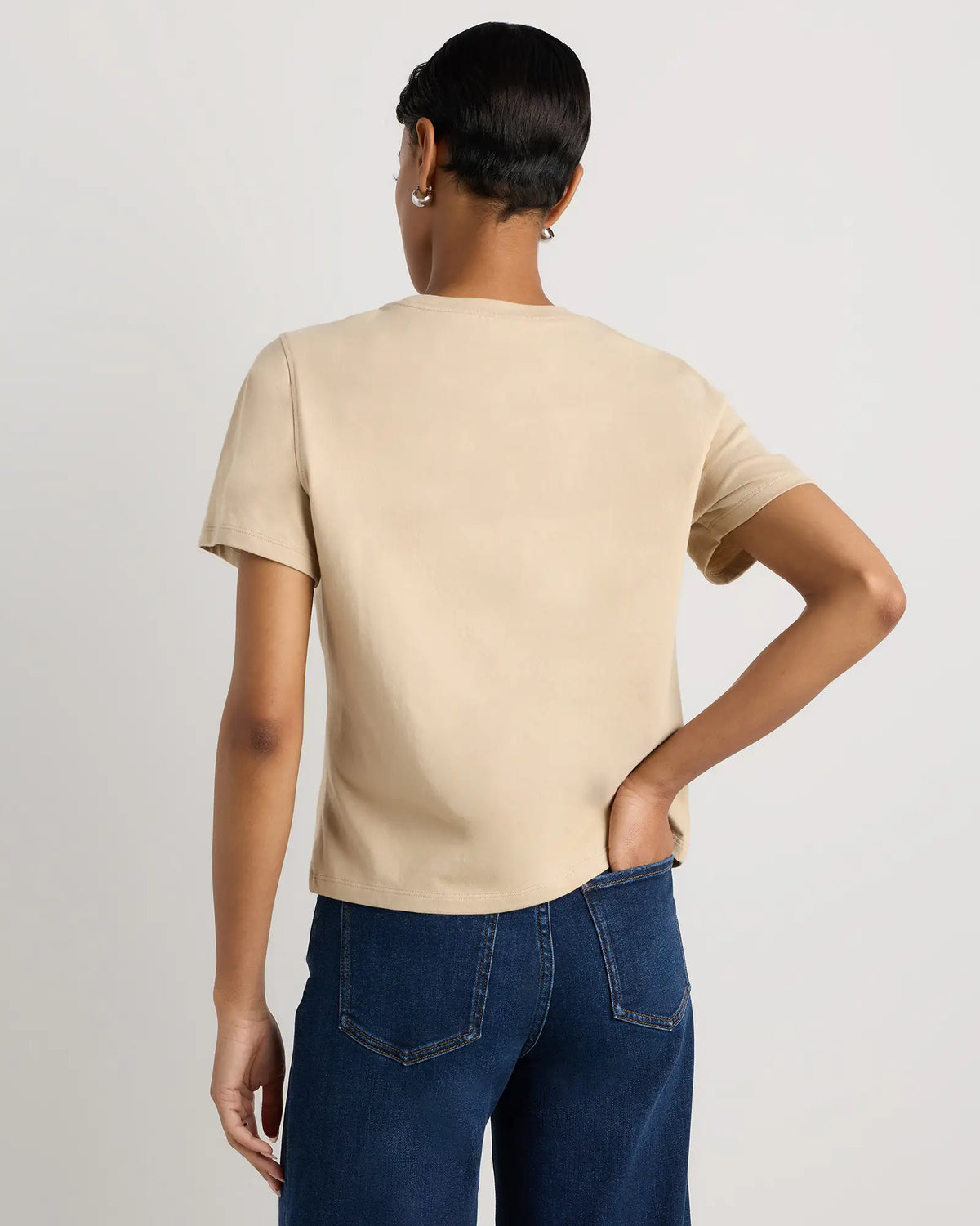 100% Organic Cotton Boxy Crewneck Tee - US 5685