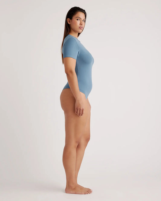 Stretch Cotton Jersey Short Sleeve Bodysuit - US 7571
