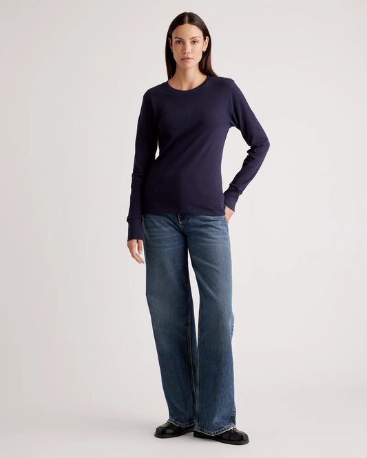 100% Organic Cotton Slub Long Sleeve Tee - US 4418