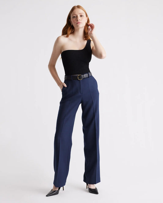 Cropped One Shoulder Ribbed Knit Tank - US 1859