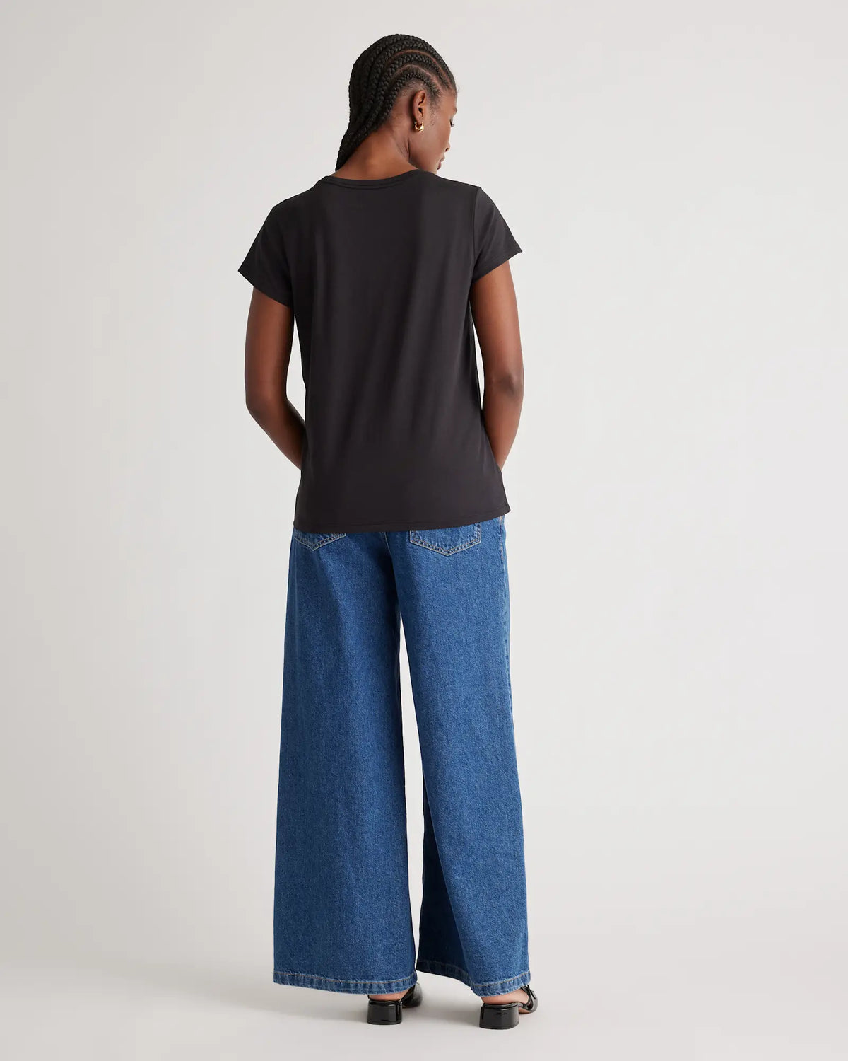 Cotton Modal Crew Neck Swing Tee - US 1116
