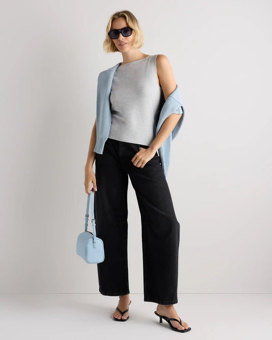 Stretch Cotton Jersey Boat Neck Tank - US 5078