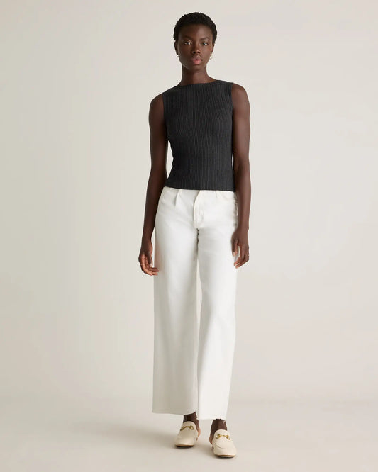 Cotton Cashmere Ribbed Tank - US 3205