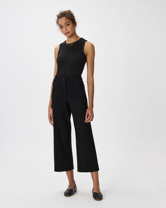 Ultra-Stretch Ponte Cropped Wide Leg Pants - US 4065