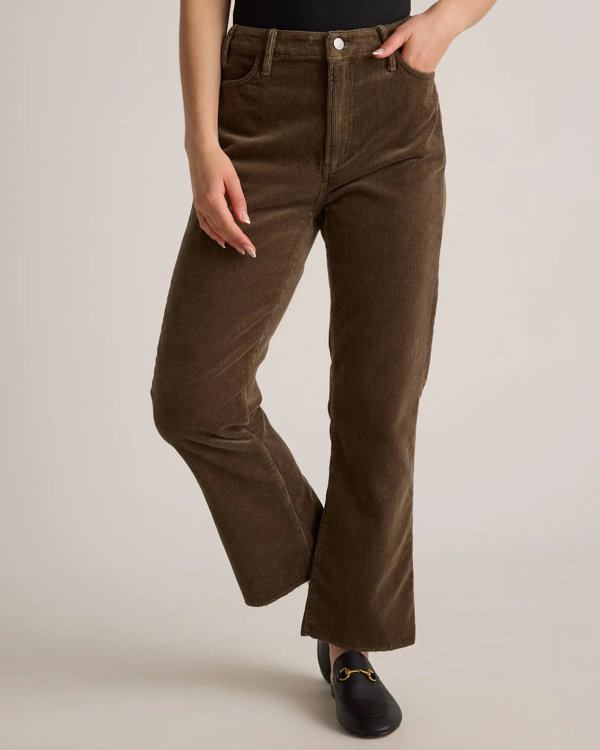 Organic Stretch Corduroy Kick Flare Pants - US 2093