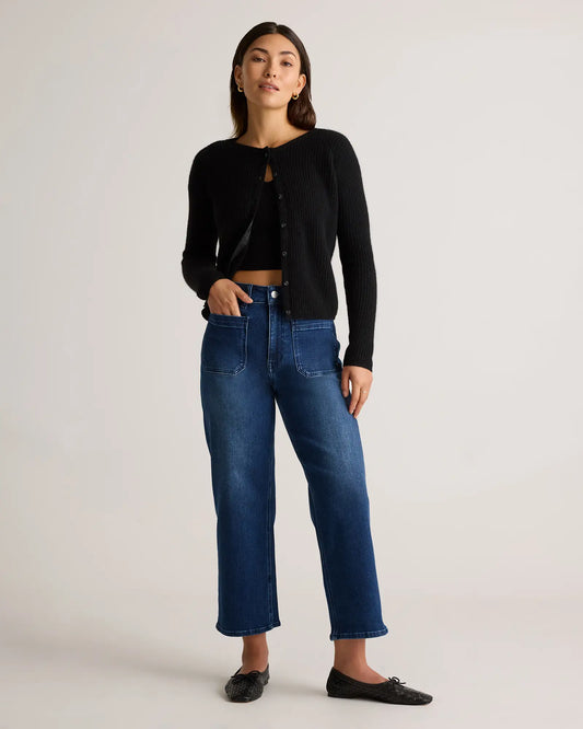 Bella Stretch Patch Pocket Wide Leg Jeans - US 3926